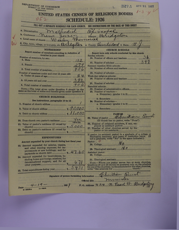 Scan of Methodist Episcopal Church: 3273