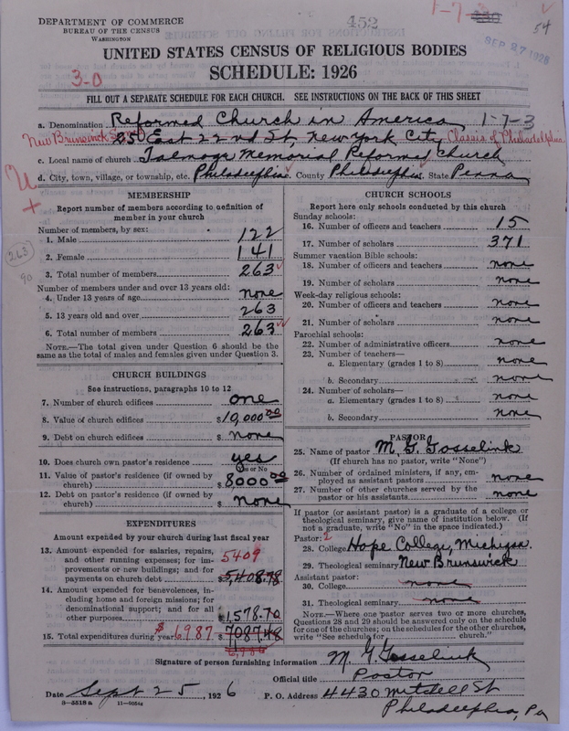 Scan of Reformed Church in America: 452