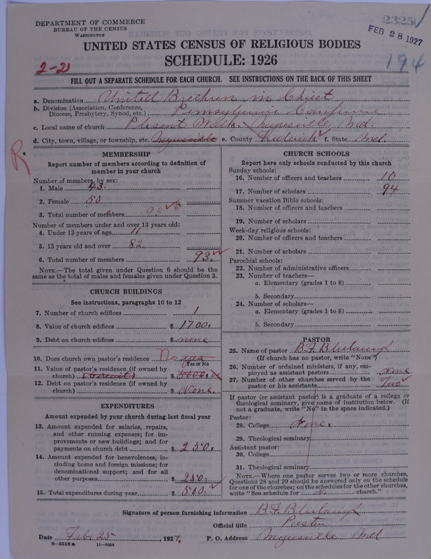 Scan of Church of the United Brethren in Christ: 2325