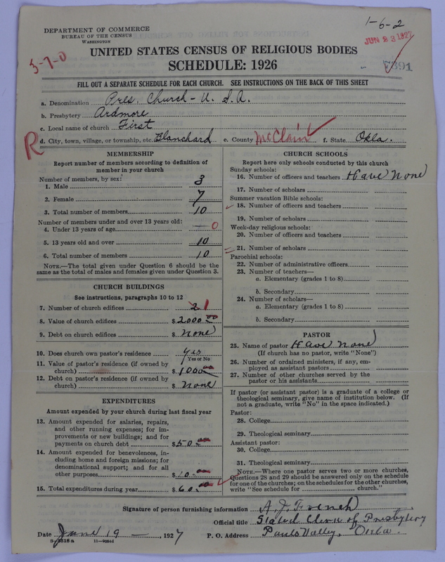 Scan of Presbyterian Church in the United States of America: 7391