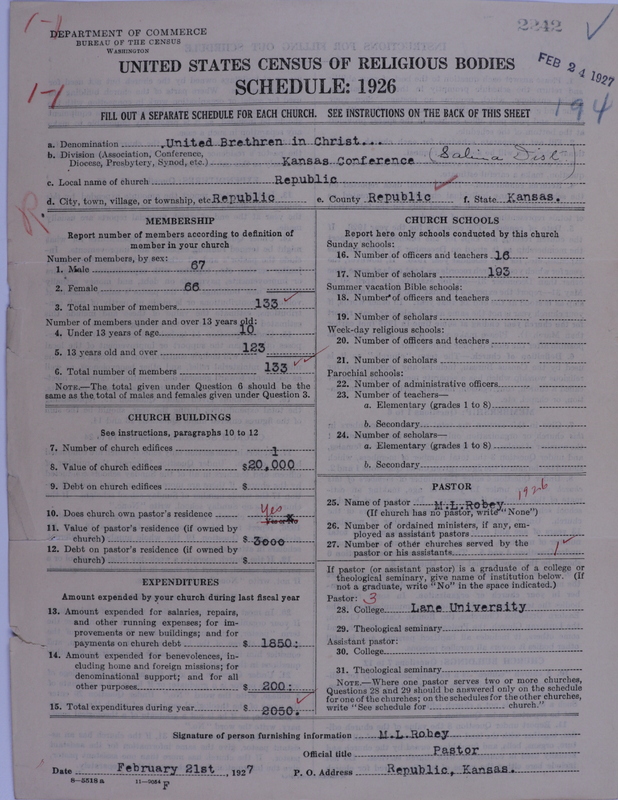 Scan of Church of the United Brethren in Christ: 2242