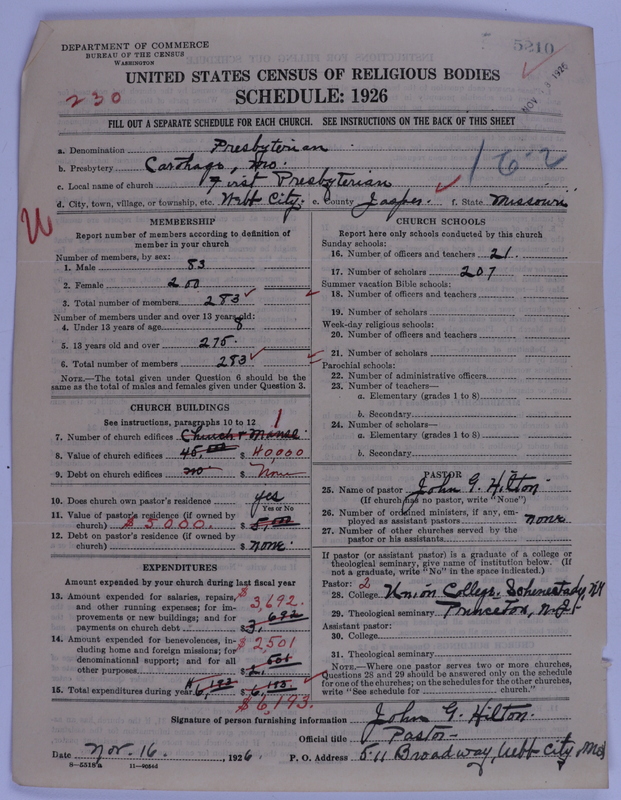 Scan of Presbyterian Church in the United States of America: 5210