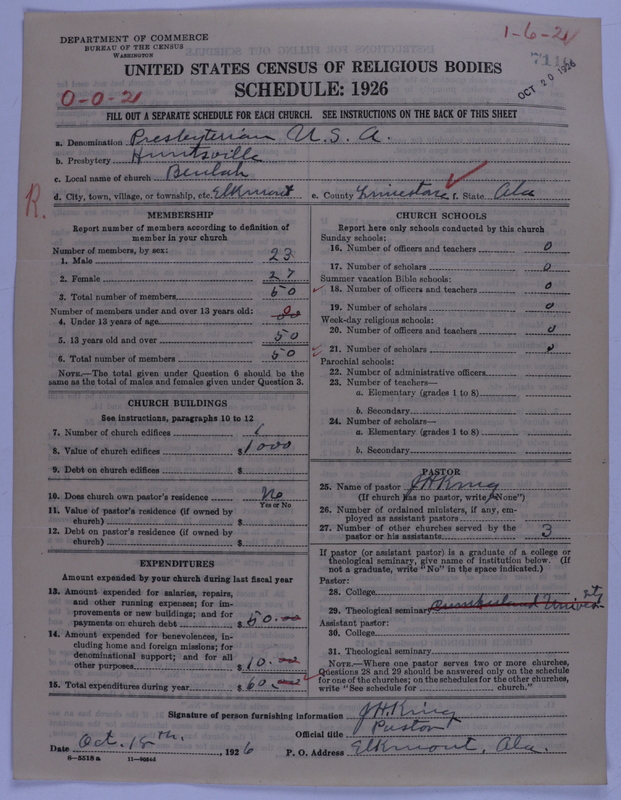 Scan of Presbyterian Church in the United States of America: 7110