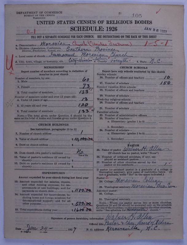 Scan of Moravian Church in America: 105