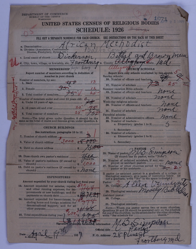 Scan of African Methodist Episcopal Church: 1071