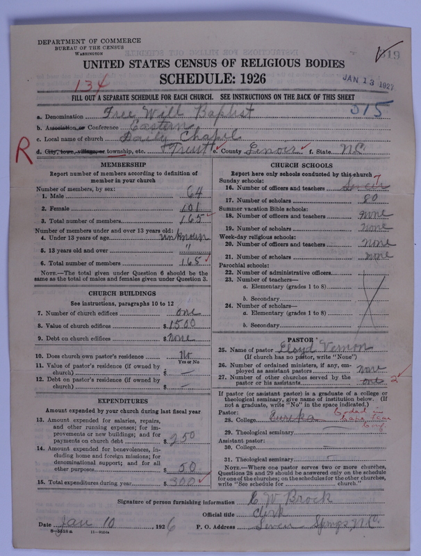 Scan of Free Will Baptists: 319