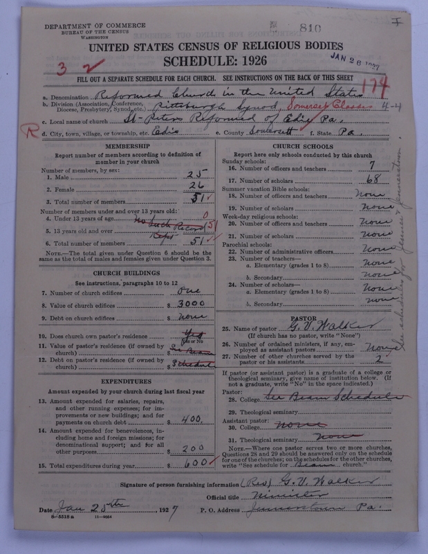 Scan of Reformed Church in the United States: 810