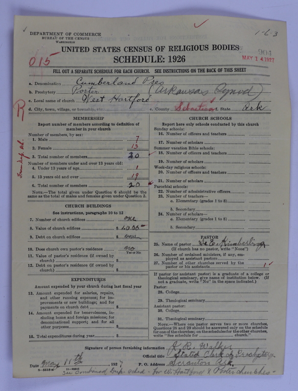 Scan of Cumberland Presbyterian Church: 904