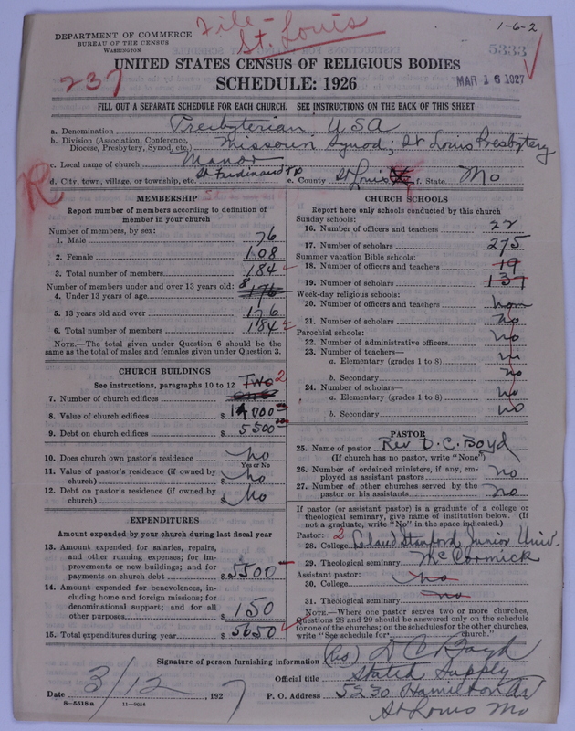 Scan of Presbyterian Church in the United States of America: 5333
