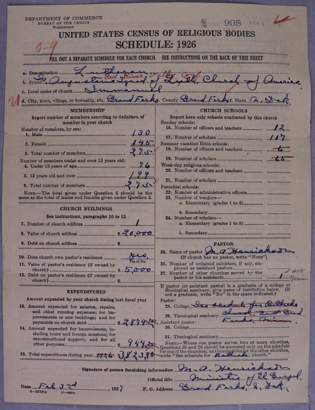 Scan of Evangelical Lutheran Augustana Synod of North America: 908