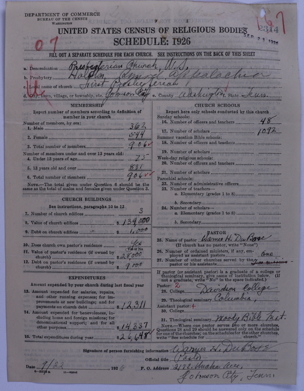 Scan of Presbyterian Church in the United States: 2314
