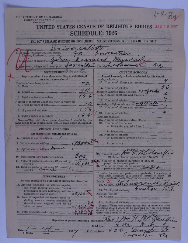Scan of Universalist Church: 291