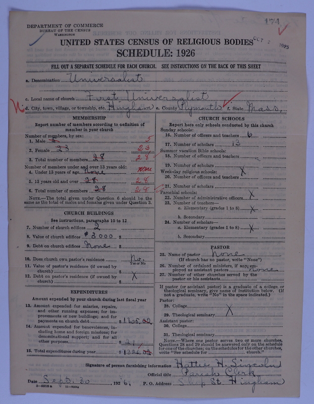 Scan of Universalist Church: 174