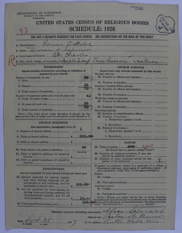 Scan of Roman Catholic Church: 7256