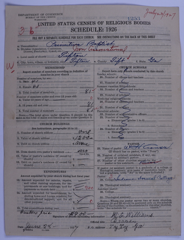 Scan of Primitive Baptists: 1253