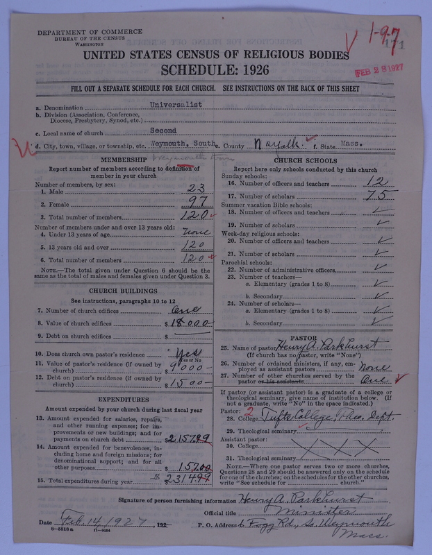 Scan of Universalist Church: 171