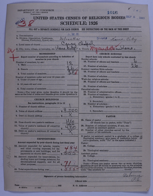 Scan of African Methodist Episcopal Church: 1016