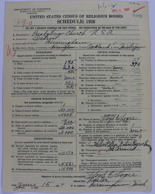 Scan of Presbyterian Church in the United States of America: 4081