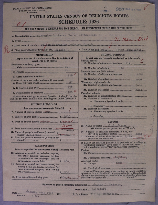 Scan of Norwegian Lutheran Church of America: 957