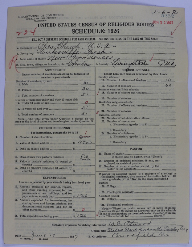 Scan of Presbyterian Church in the United States of America: 5252