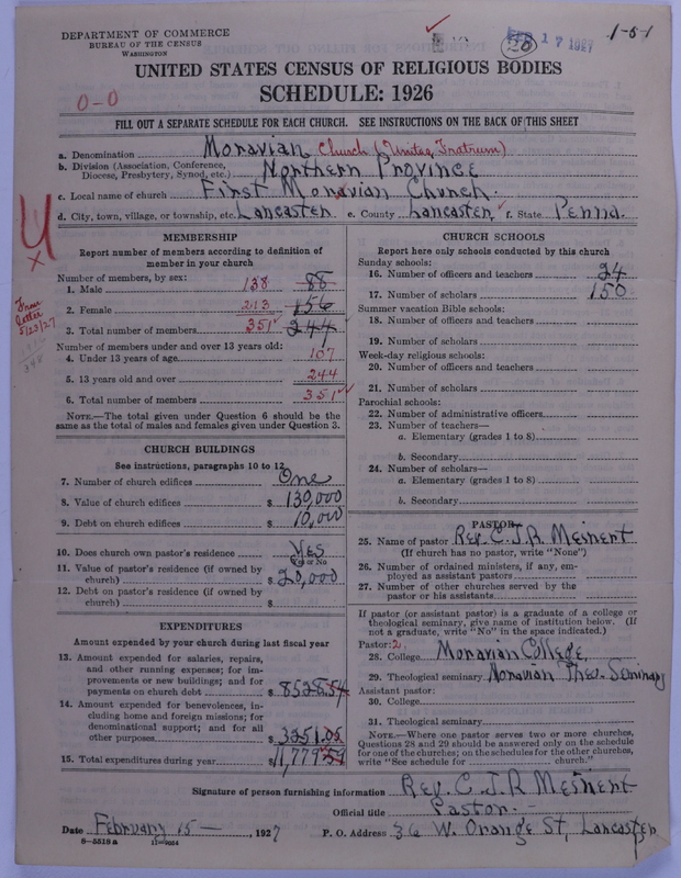 Scan of Moravian Church in America: 20
