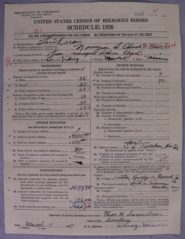 Scan of Norwegian Lutheran Church of America: 841