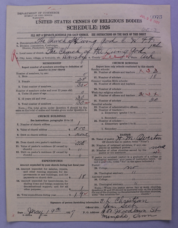 Scan of Church of the Living God, Christian Workers for Fellowship: 73