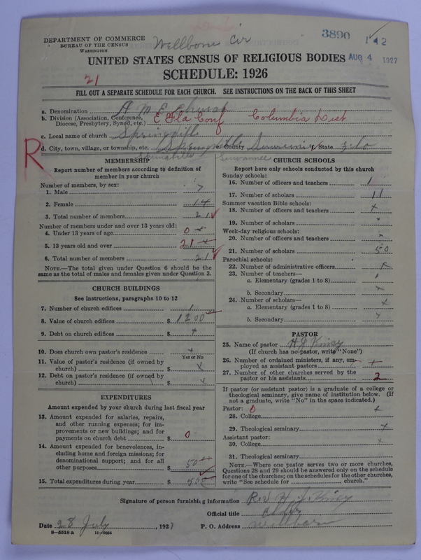 Scan of African Methodist Episcopal Church: 3890