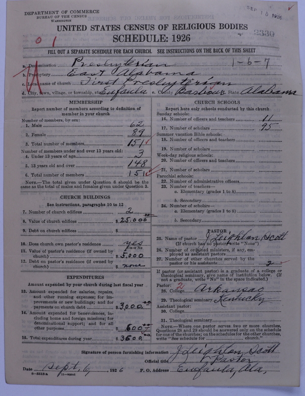 Scan of Presbyterian Church in the United States: 2330