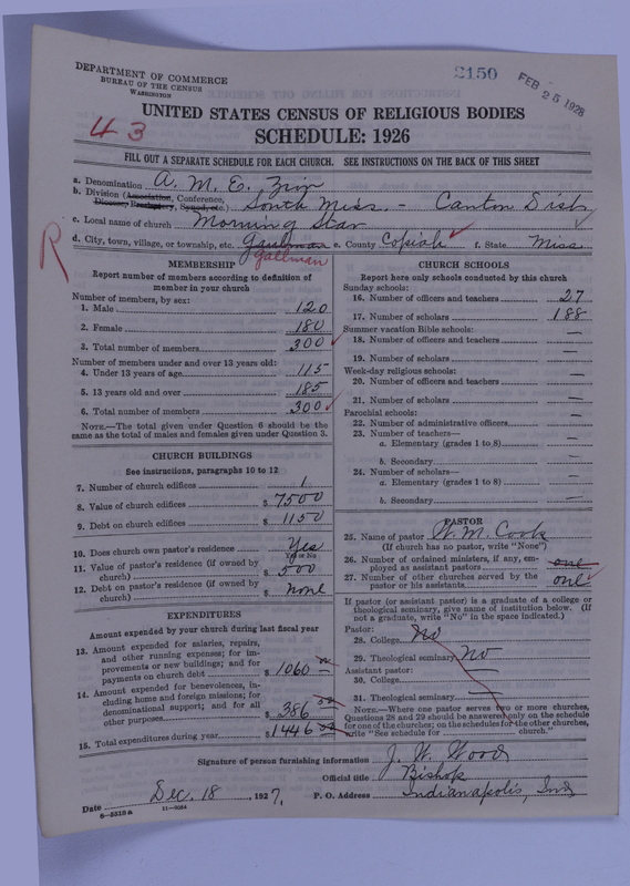 Scan of African Methodist Episcopal Zion Church: 2150