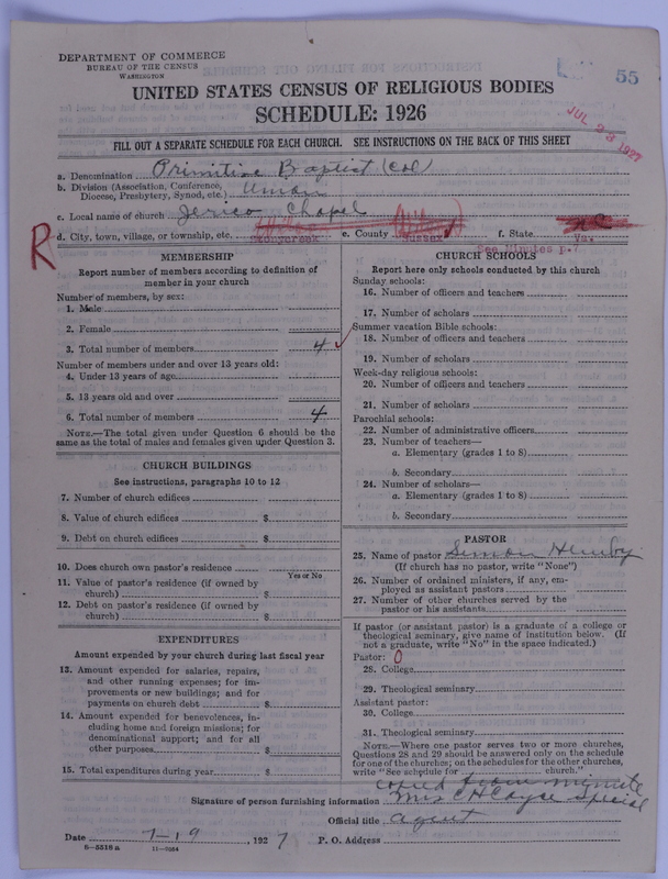 Scan of Colored Primitive Baptists: 55
