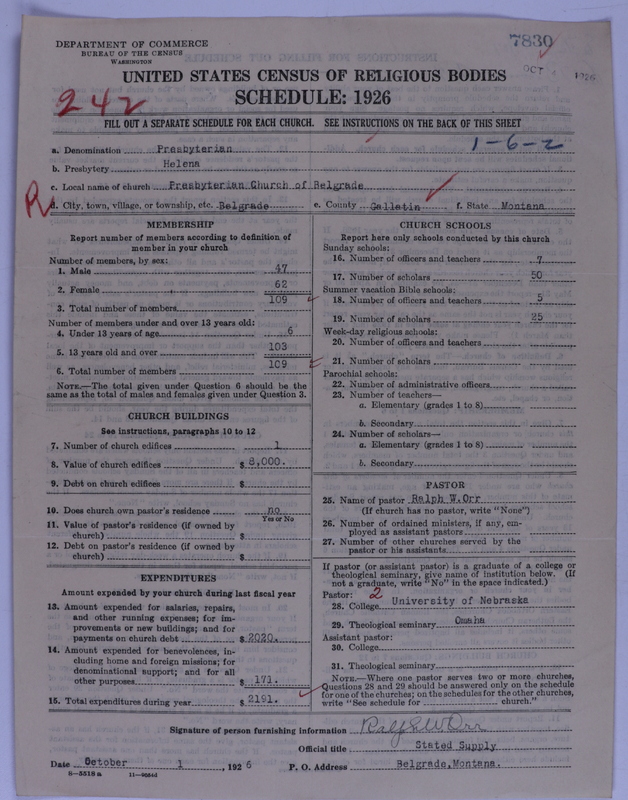 Scan of Presbyterian Church in the United States of America: 7830