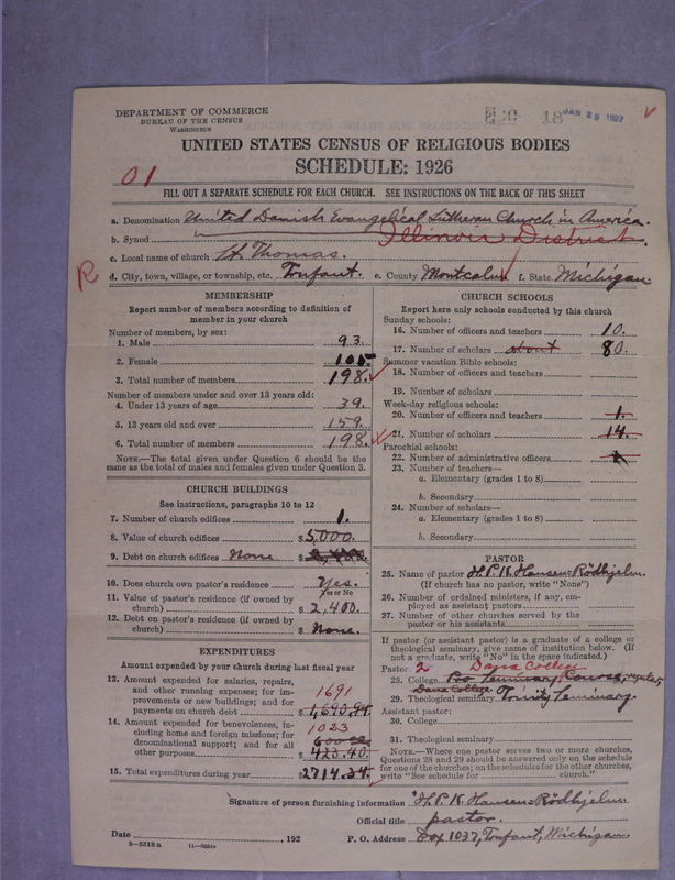 Scan of United Danish Evangelical Lutheran Church in America: 18