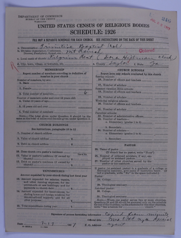 Scan of Colored Primitive Baptists: 246