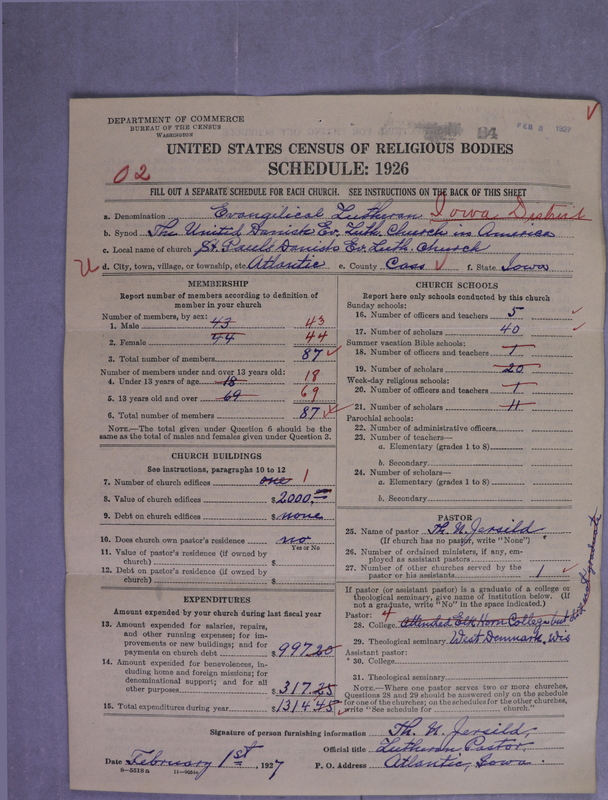 Scan of United Danish Evangelical Lutheran Church in America: 84