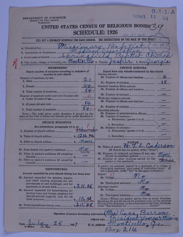 Scan of Negro Baptists: 9283