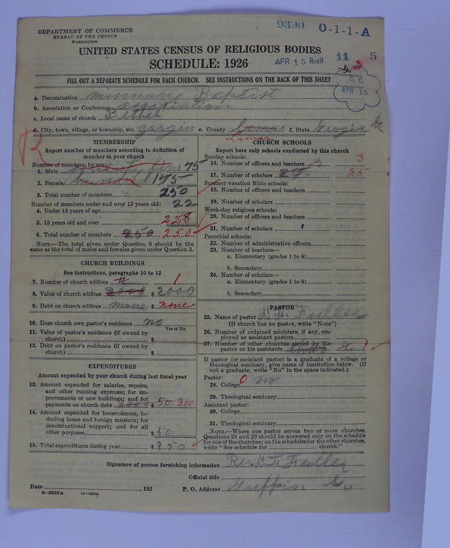 Scan of Negro Baptists: 9390