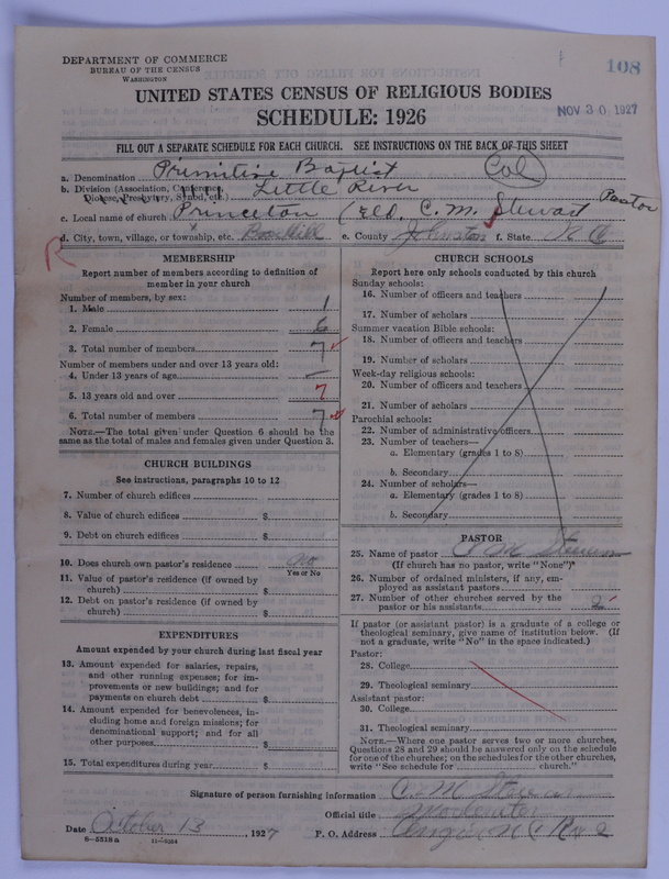 Scan of Colored Primitive Baptists: 108