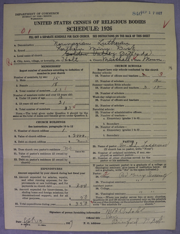 Scan of Norwegian Lutheran Church of America: 840