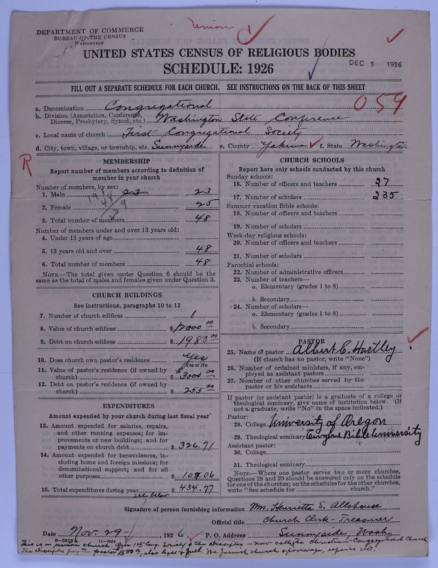 Scan of Federated Churches: