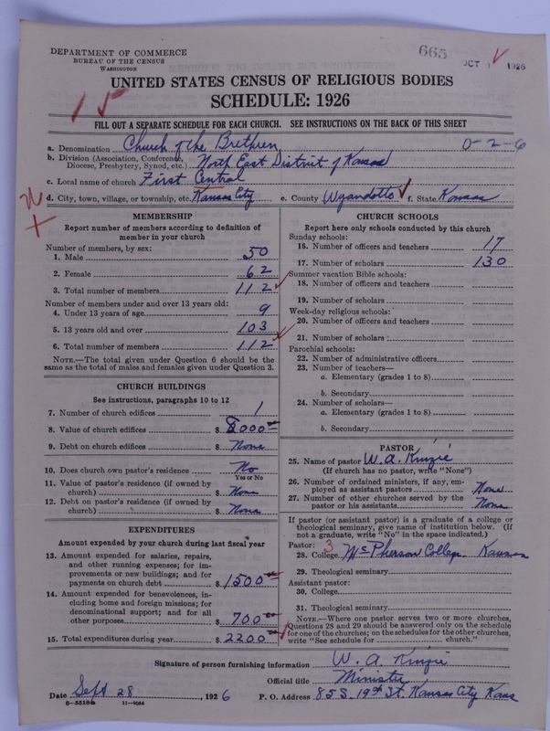 Scan of Church of the Brethren (Conservative Dunkers): 665