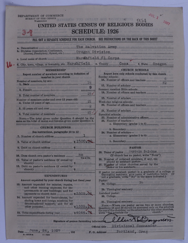Scan of Salvation Army: 954