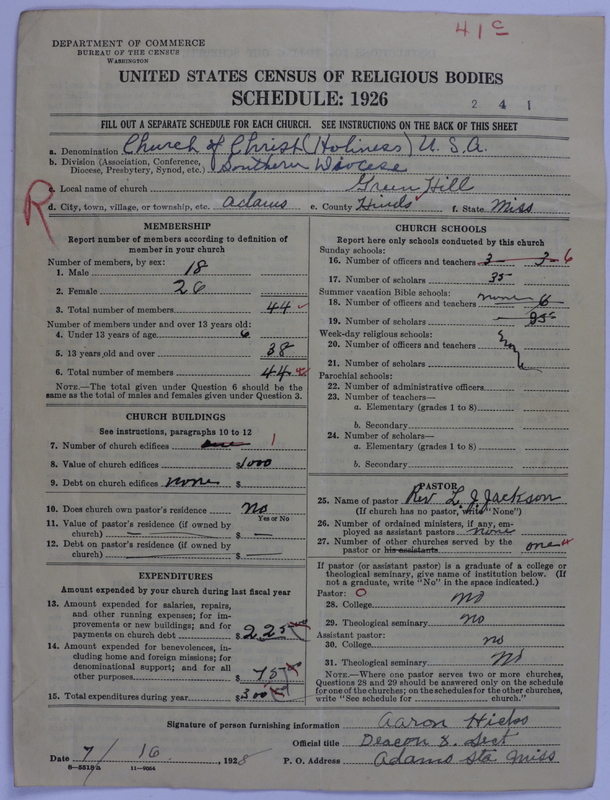 Scan of Church of Christ (Holiness) U.S.A.: 41c
