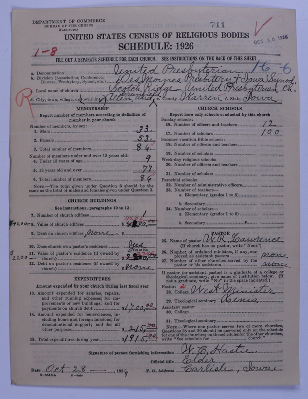 Scan of United Presbyterian Church of North America: 711