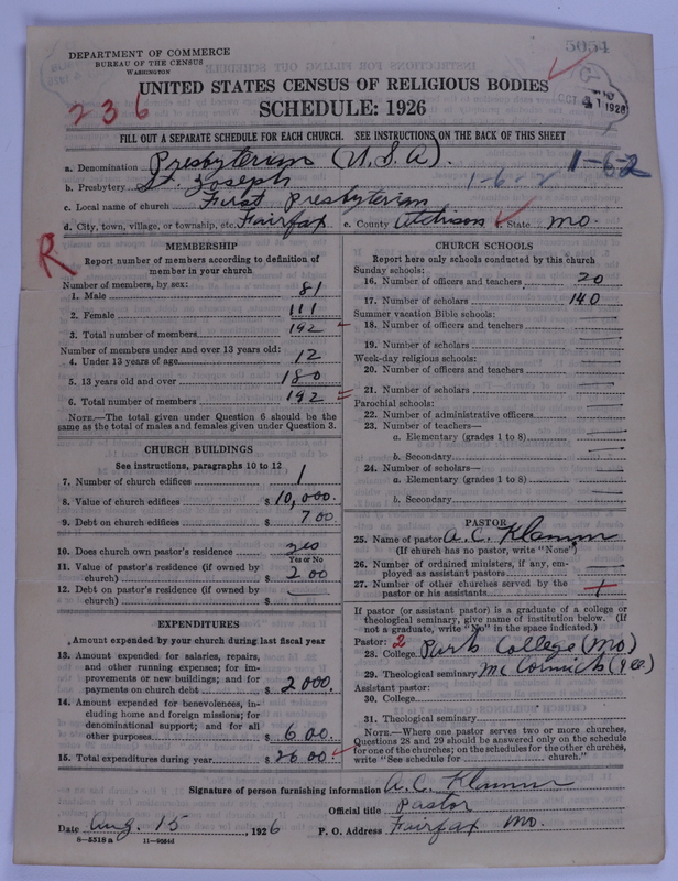 Scan of Presbyterian Church in the United States of America: 5054