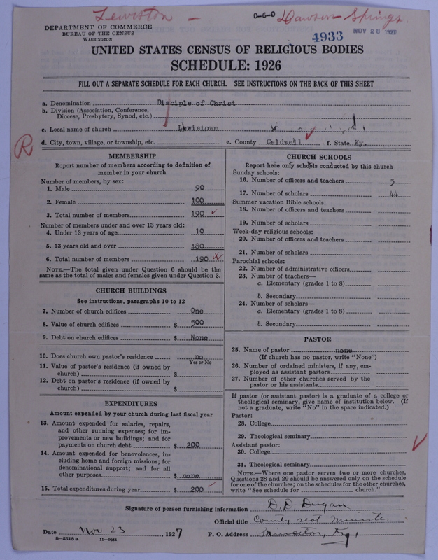 Scan of Disciples of Christ: 4933
