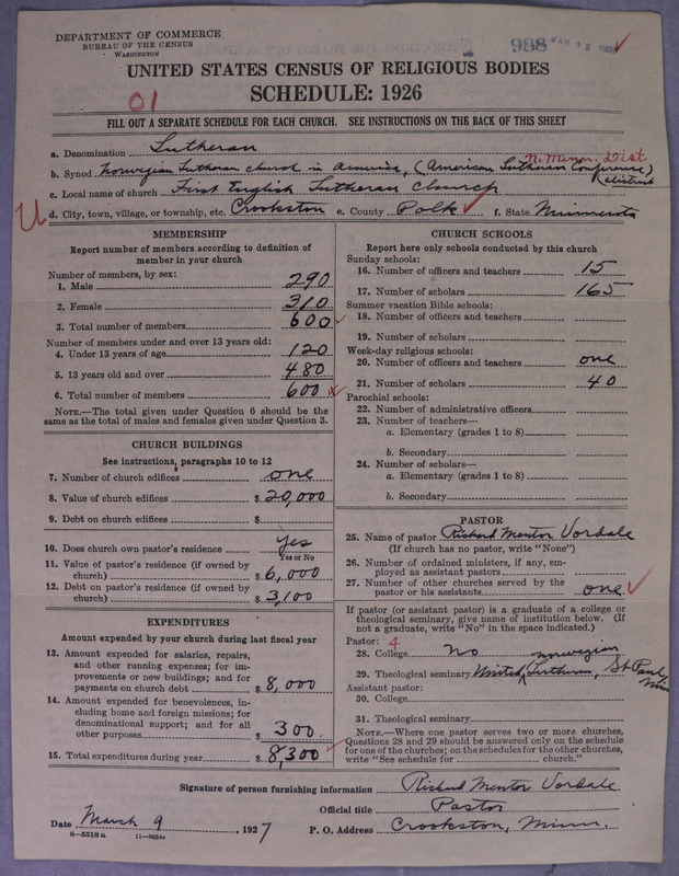 Scan of Norwegian Lutheran Church of America: 988