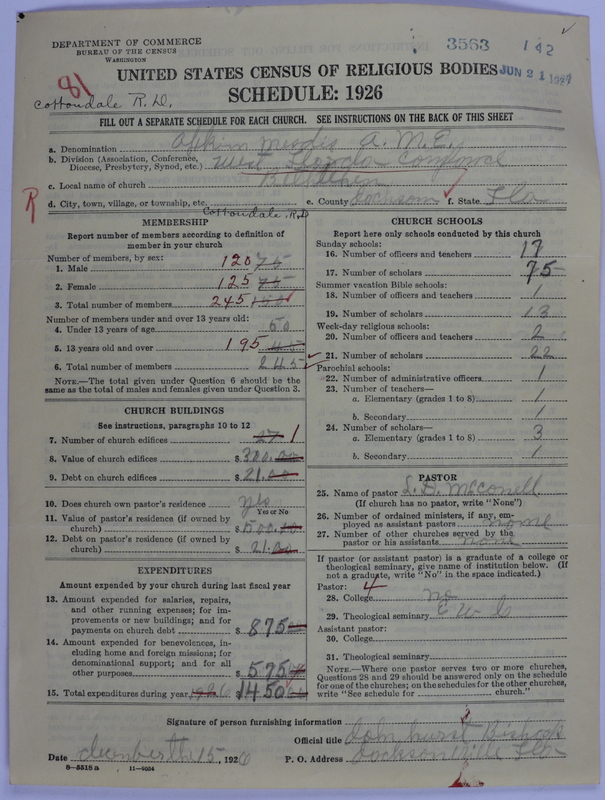 Scan of African Methodist Episcopal Church: 3563