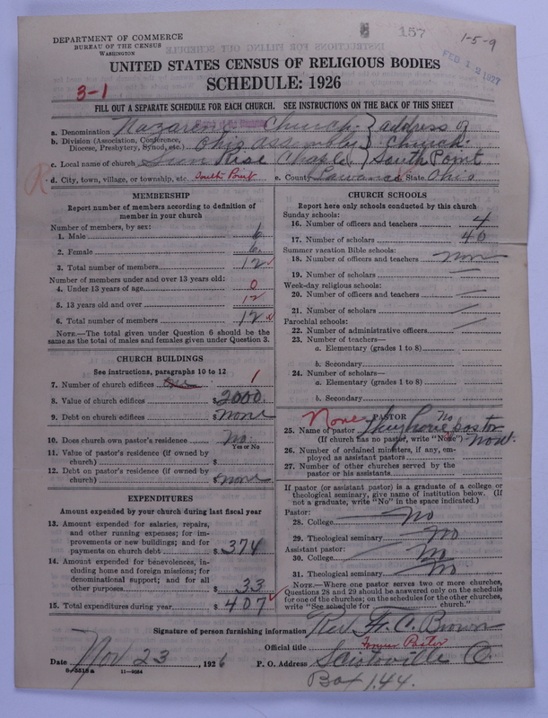 Scan of Church of the Nazarene: 157