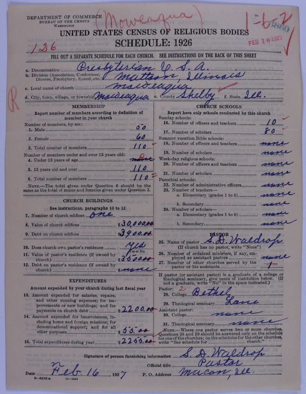 Scan of Presbyterian Church in the United States of America: 3860